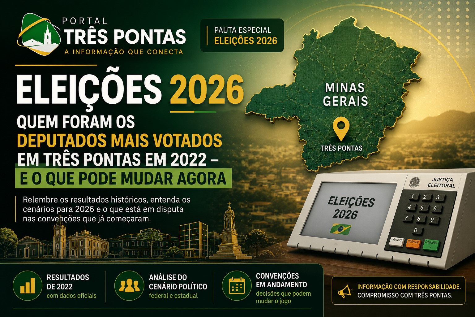Quem foram os deputados mais votados em Três Pontas em 2022 – e o que pode mudar agora
