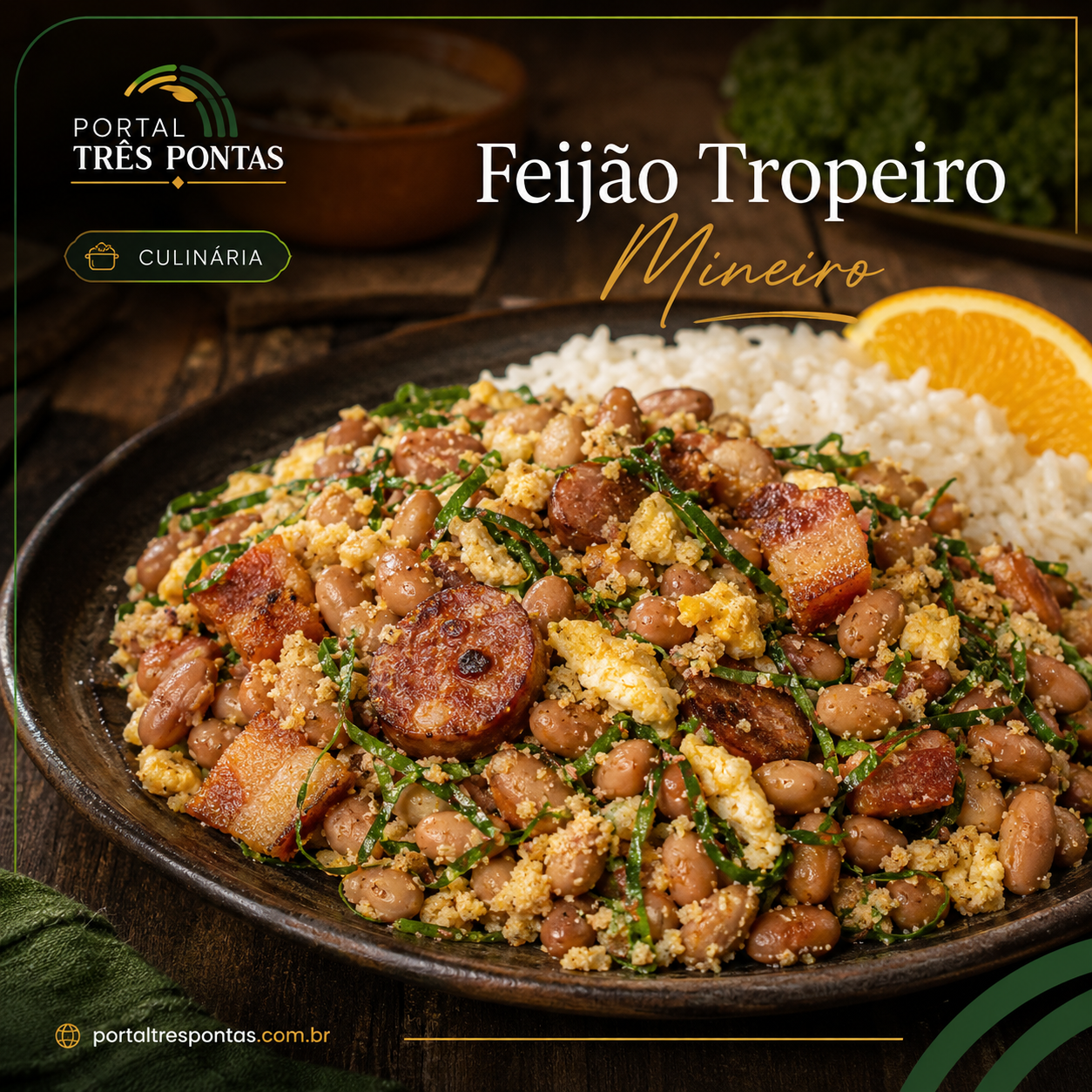 Feijão tropeiro mineiro: receita completa com couve, linguiça e ovos