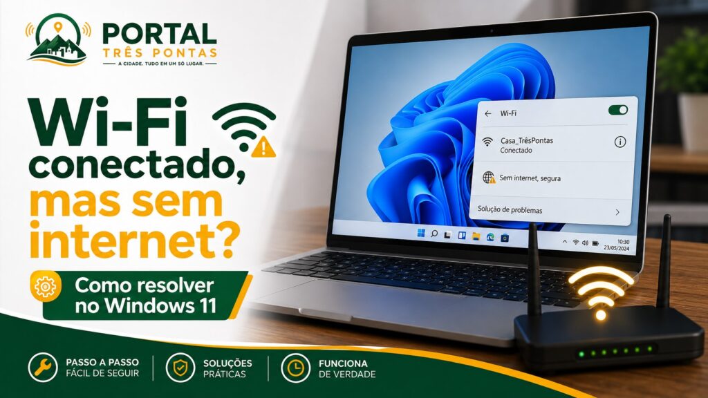 Windows 11 conectado ao Wi‑Fi, mas sem Internet