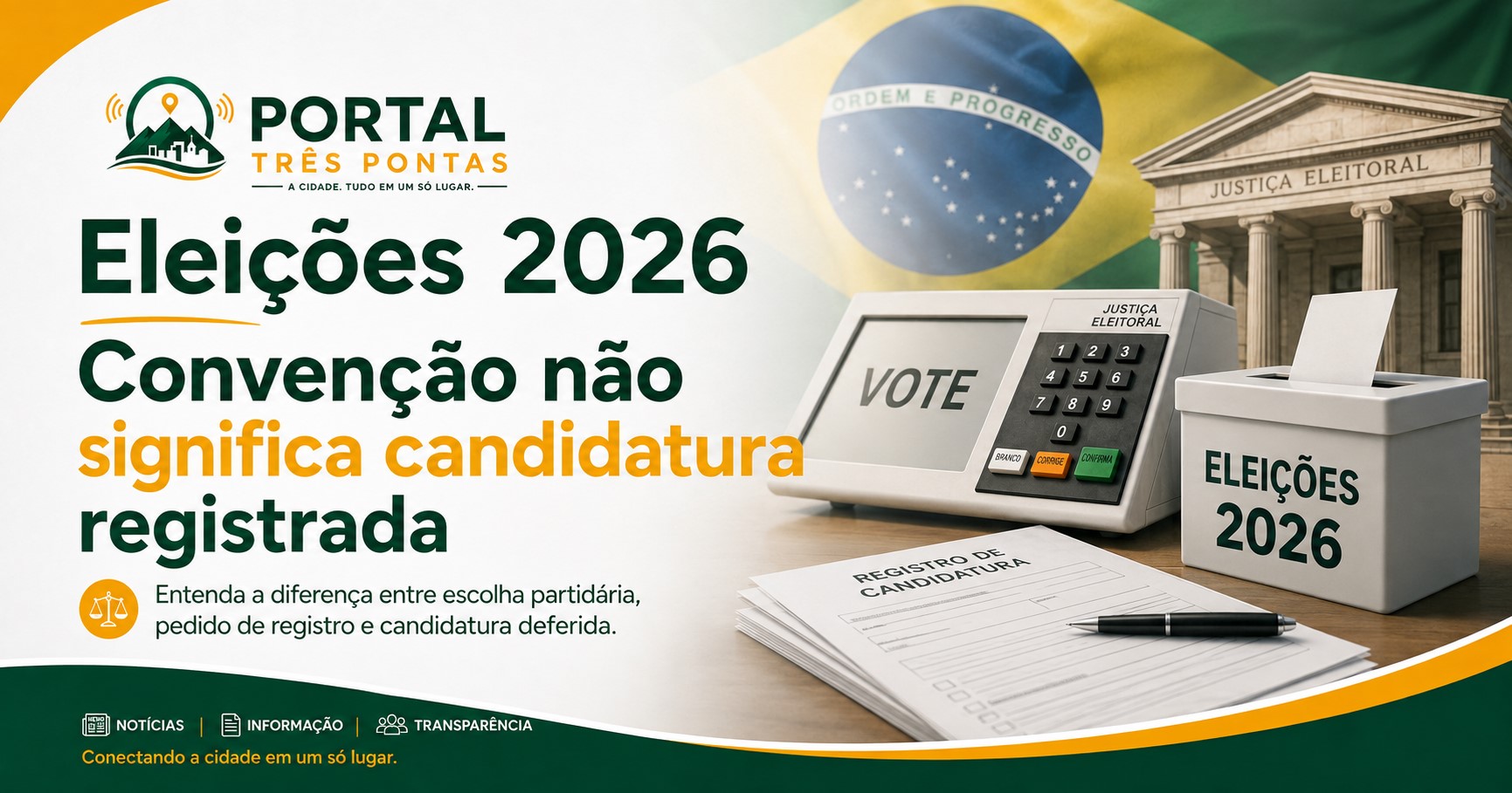 Eleições 2026: escolha em convenção ainda não significa candidatura registrada